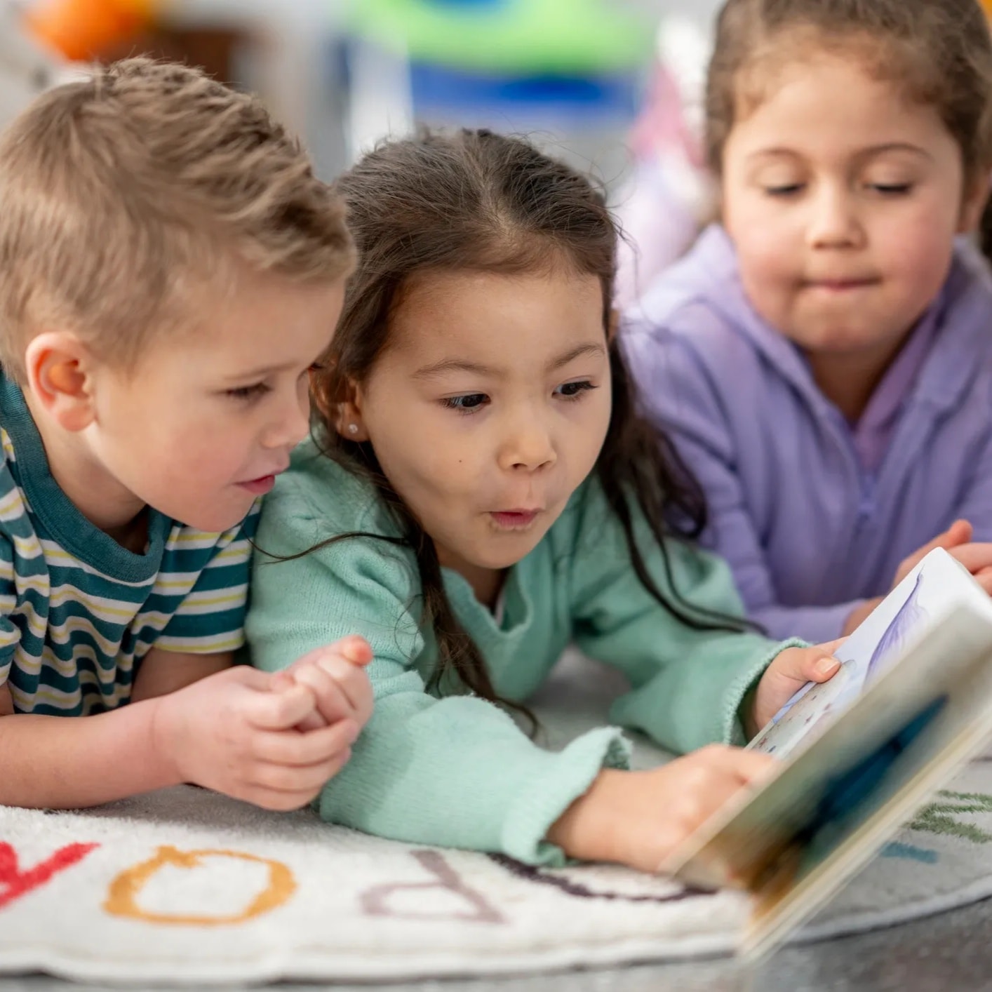 Community members reading together